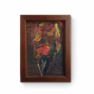 Obraz ręcznie malowany na płótnie 21x15 cm - kobieta Okazja