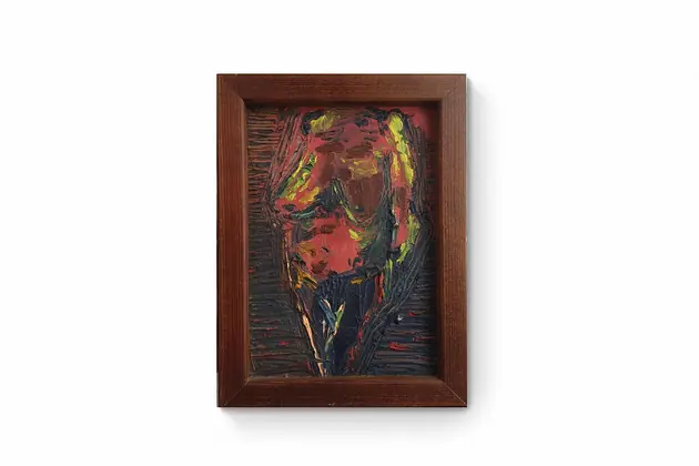 Obraz ręcznie malowany na płótnie 21x15 cm - kobieta Okazja