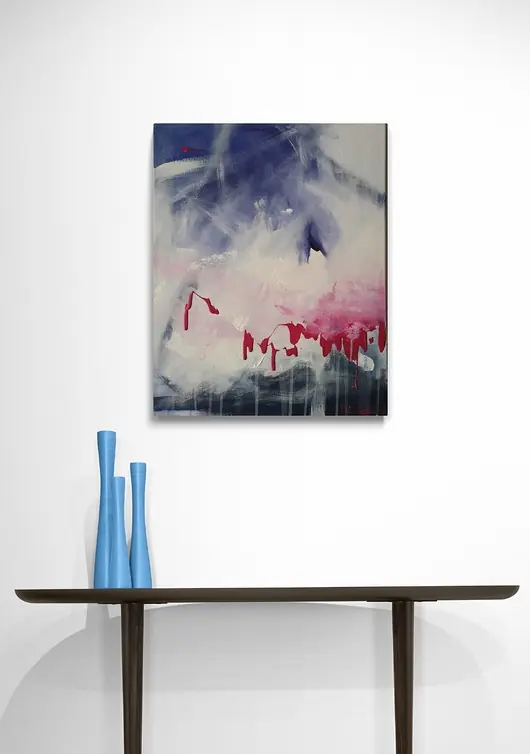 Obraz ręcznie malowany na płótnie 40x50 cm - abstrakcyjny pejzaż Oferta limitowana