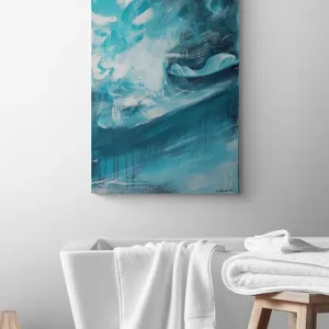 Obraz ręcznie malowany na płótnie 50x70 cm - Fala Tylko do końca tygodnia