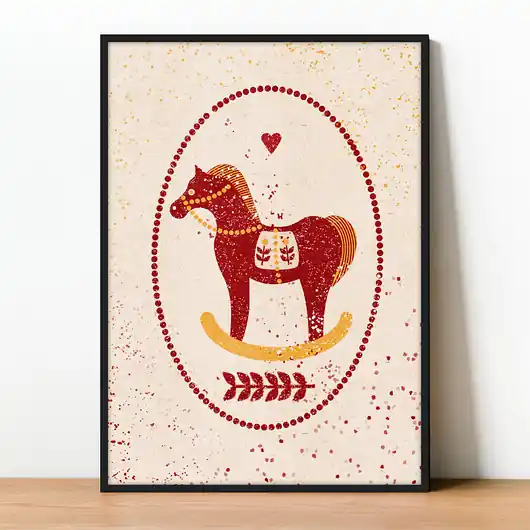 Plakat Fine Art giclee KOLOROWY JARMARK. KONIK Tylko do końca tygodnia