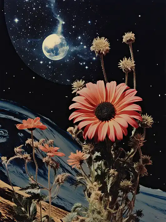 Super okazja Plakat / Surrealistyczny Kolaż / Kwiaty