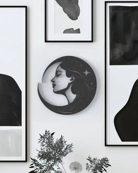 Moon Girl - Księżyc- boho ozdoba- dekoracja ścienna- na prezent Bezpieczna płatność