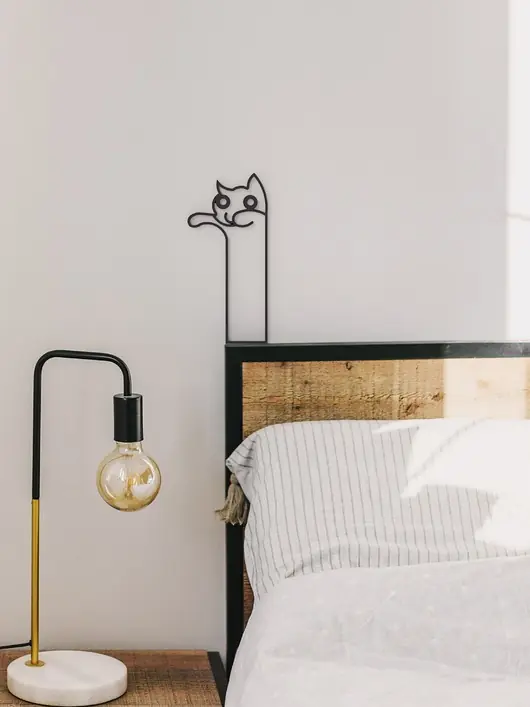 Kot minimalistyczny -dekoracja 3d na ścianę , ozdoba do pokoju dziecięcego Sprawdź teraz