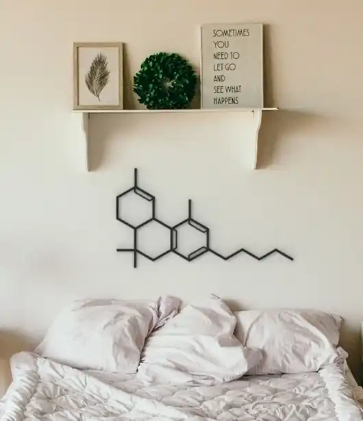 Dodaj do koszyka THC molekuły - artystyczna geometryczna dekoracja ścienna