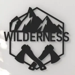 Wybór klientów Wilderness znak - artystyczna dekoracja ścienna dla miłośników lasu