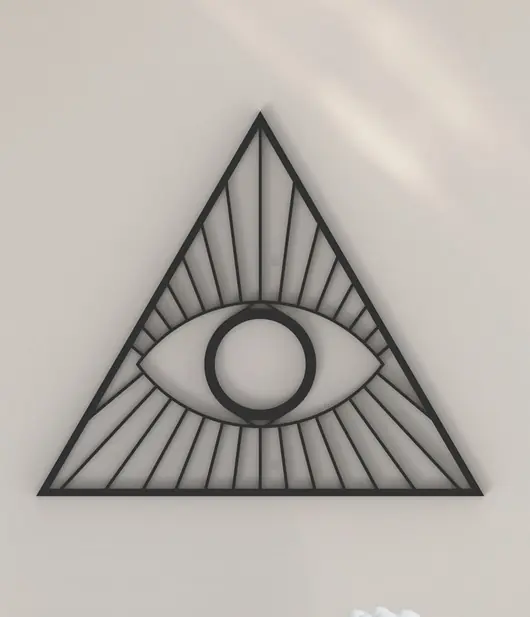 Evil eye - Boho Oko w Trójkącie - boho dekoracja na ścianę Oferta czasowa