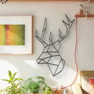 Szybka dostawa Jeleń Geometryczny - nowoczesna dekoracja na ścianę scandi