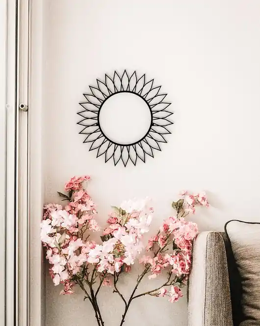 Premium Minimalistyczna dekoracja ścienna boho kwiat - słońce