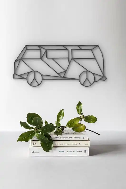 Dodaj do koszyka Hippie Van - bus -auto- 3d geometryczna dekoracja na ścianę