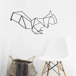 Wiewiórka Geometryczna - 3d dekoracja na ścianę - pokój dziecięcy Ostatnie sztuki