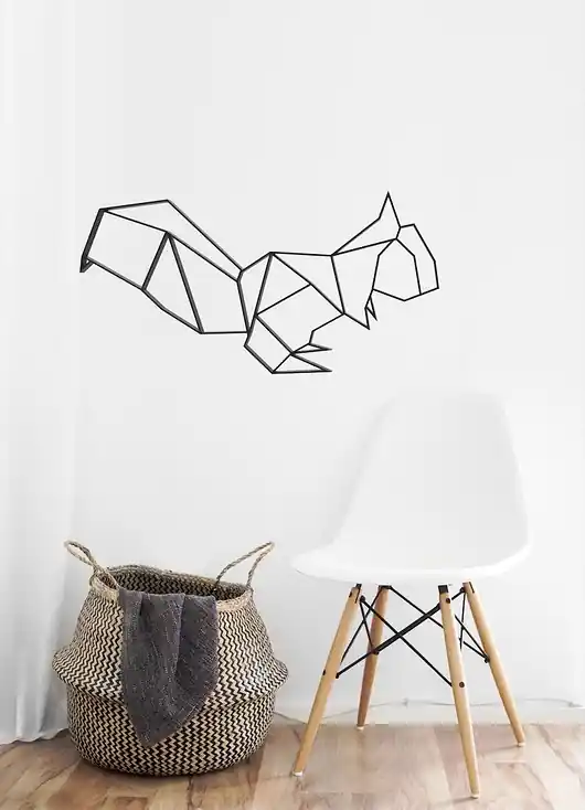 Wiewiórka Geometryczna - 3d dekoracja na ścianę - pokój dziecięcy Ostatnie sztuki