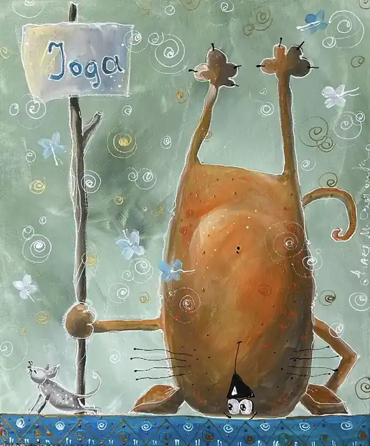 Rabat Dzień jogi. Giclee