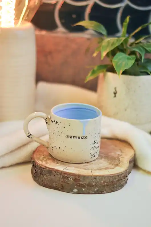 Nowość Kamionkowy Kubek 250 ml "namaste"