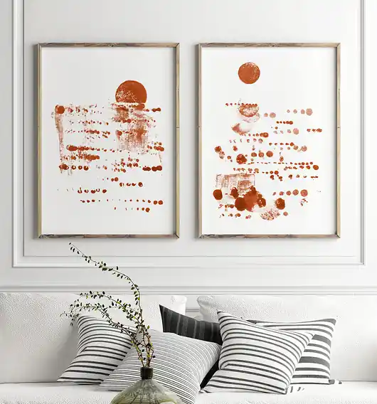 Wyjątkowa oferta Zestaw 2 plakatów - zachód słońca boho