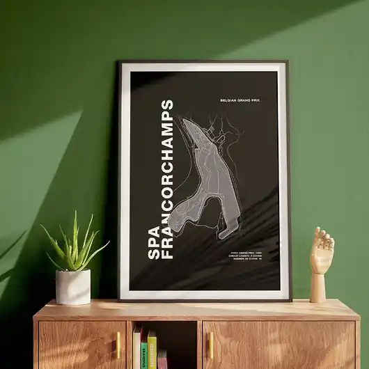Plakat Tory wyścigowe - Spa Francorchamps Łatwy zwrot