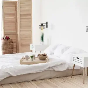 Rabat Kinkiet do sypialni do czytania z drucianym kloszem GALATI LOFT