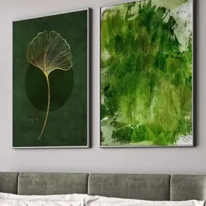 Darmowy zwrot Zestaw plakatów - Zielona galeria ścienna
