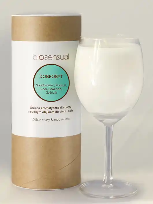 Tylko do końca tygodnia Świeca do masażu i aromaterapii DOBROBYT 200g KIELICH