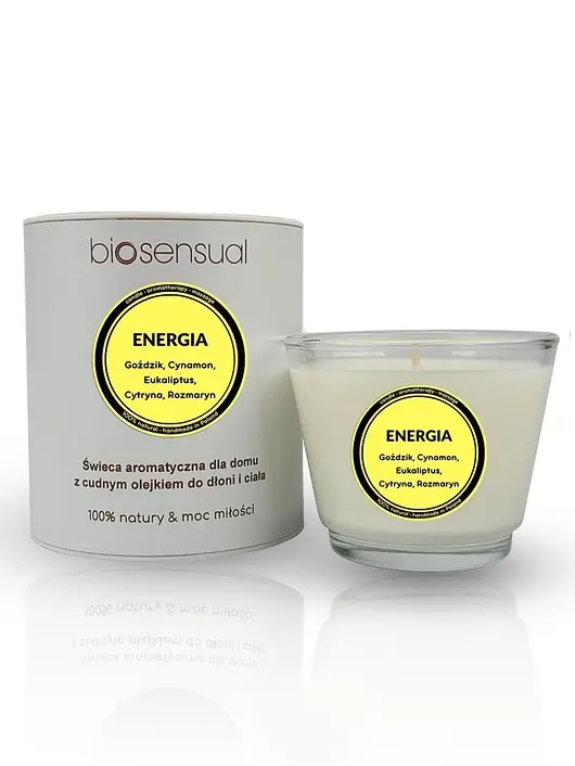 Świeca do masażu i aromaterapii ENERGIA 80g Dostępne od ręki