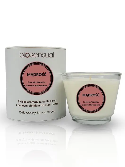 Świeca do masażu i aromaterapii MĄDROŚĆ 80g Taniej