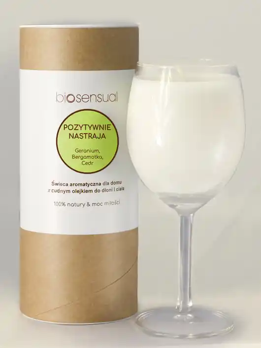 Wyprzedaż Świeca do masażu i aromaterapii POZYTYWNIE NASTRAJA 200g KIELICH