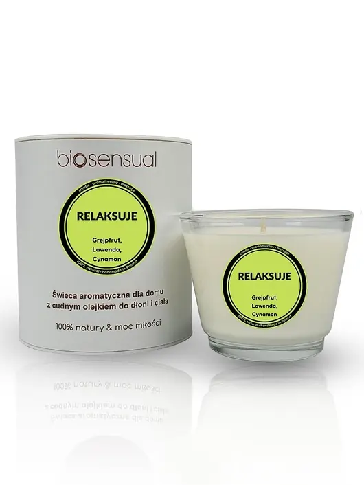 Rabat Świeca do masażu i aromaterapii RELAKSUJE 80g