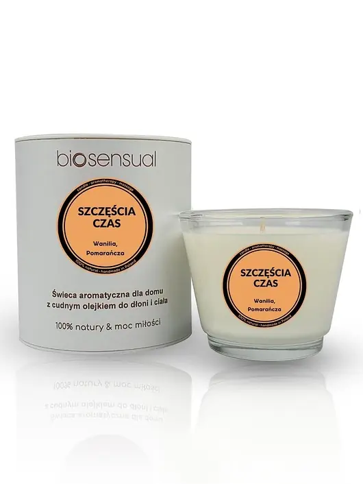Świeca do masażu i aromaterapii SZCZĘŚCIA CZAS 80g Super okazja