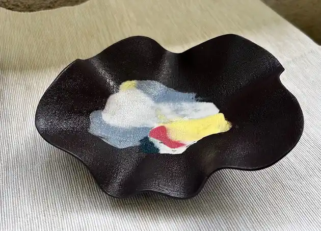 Porcelanowa paterka Abstract mix colour Promocja