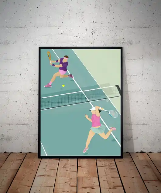 Plakat Tennis Iga Świątek i Rafa Nadal Hit cenowy