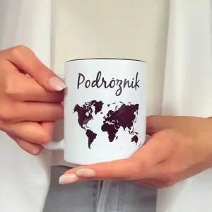 Premium Kubek PODRÓŻNIK z CZARNYM WNĘTRZEM