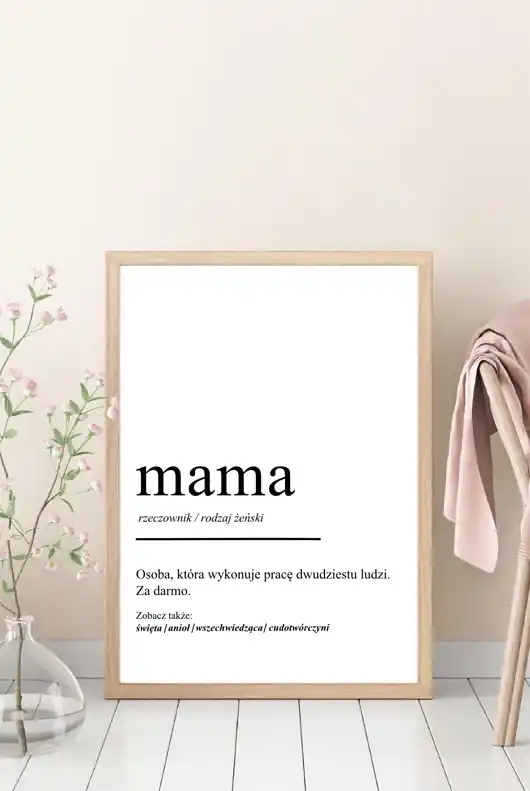PLAKAT DEFINICJA mama prezent dla mamy Najlepsza cena