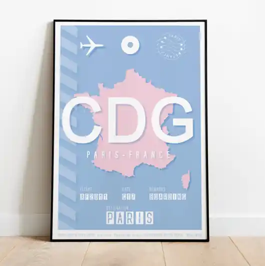 Kup teraz Plakat lotniczy - Paryż CDG