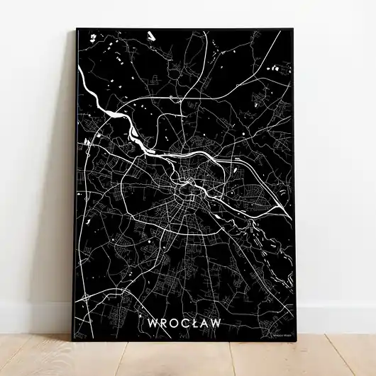 Łatwy zwrot Mapa plakat - Wrocław