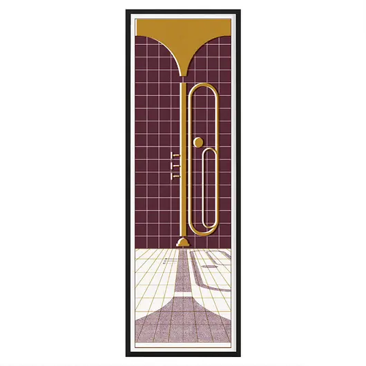 Plakat Jazz trąbka burgund Wybór klientów