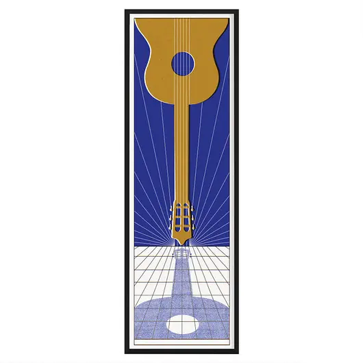 Dostępne od ręki Plakat Gitara blue