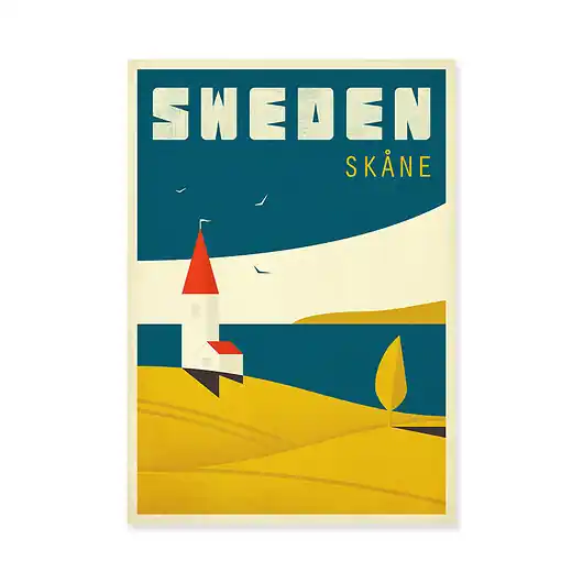 Okazja Szwecja, Sweden, Skane, Plakat, Skandynawia