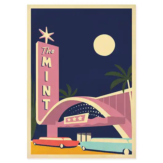 Łatwy zwrot Plakat retro - The Mint, Vegas, Kasyno, USA