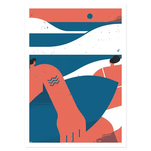 Szybka dostawa Plakat, Surferzy, surfers, surfing