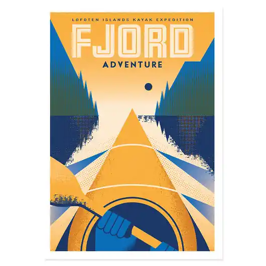 Plakat, Kajak, Lofoty, Norwegia Kup online