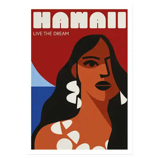 Plakat, Hawaii, Hawaje, dziewczyna, kobieta Wybór klientów
