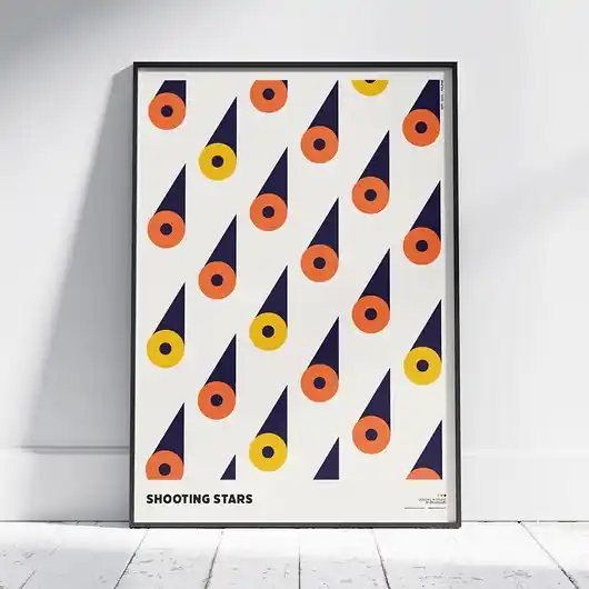 Plakat abstrakcyjny, abstrakcja, geometria - Spadające Gwiazdy Popularny
