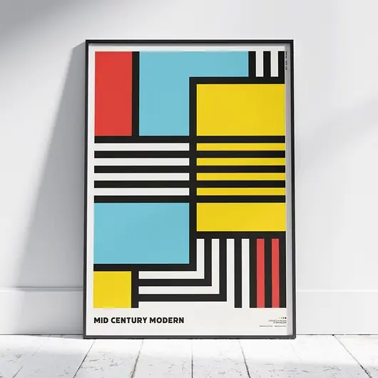 Najlepsza cena Plakat abstrakcyjny, abstrakcja, geometria, kolor - Mid Century Modern
