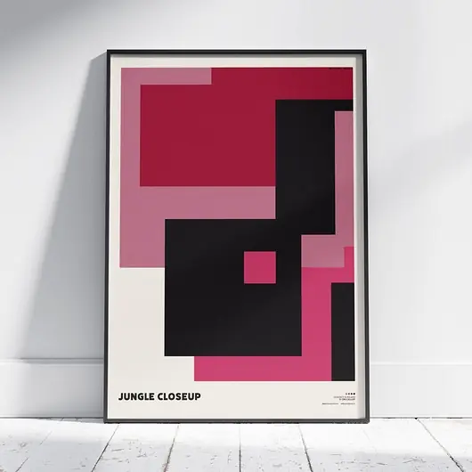 Plakat abstrakcyjny, abstrakcja, geometria - Dżungla 2, Jungle Do wyczerpania zapasów