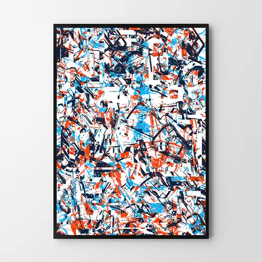 Ekspresowa dostawa Plakat Abstrakcja Orange Blue