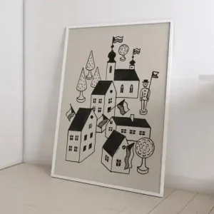 Oferta czasowa Plakat Vintage Retro Houses