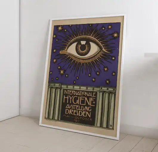Plakat Vintage Retro Eye Dostępne od ręki