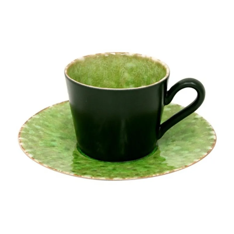Wysoka jakość Zielona/czarna kamionkowa filiżanka 190 ml Riviera – Costa Nova Bonami