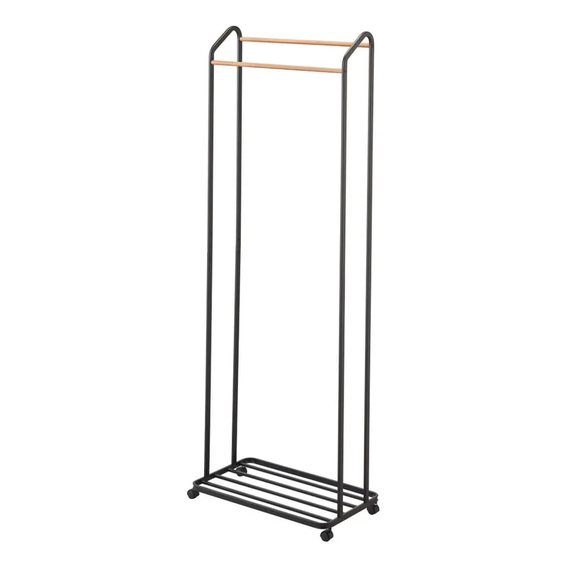 Bestseller Czarny metalowy stojak na ubrania na kółkach Tower – YAMAZAKI Bonami