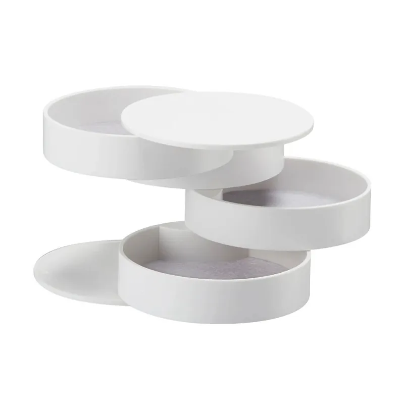 Biała wielopoziomowa szkatułka na biżuterię YAMAZAKI Tower, ⌀ 10 cm Bonami Cena promocyjna